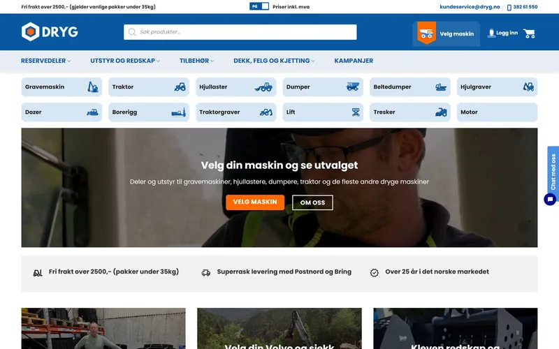 Forsiden til dryg.no