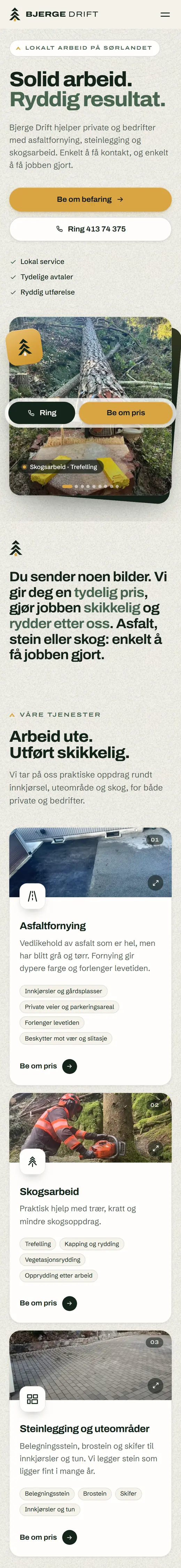bjergedrift.no på mobil
