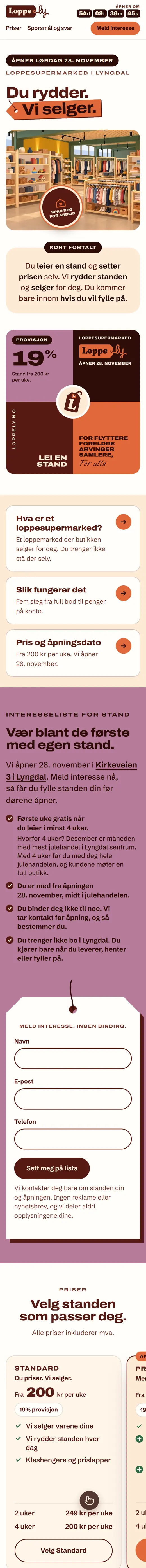 loppely.no på mobil